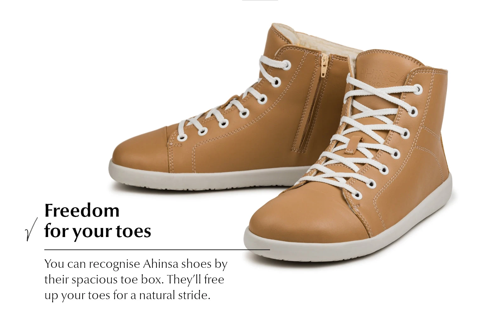 Кроссовки Ahinsa Tara Winter 2.0 Barefoot — бежевый, фото 3