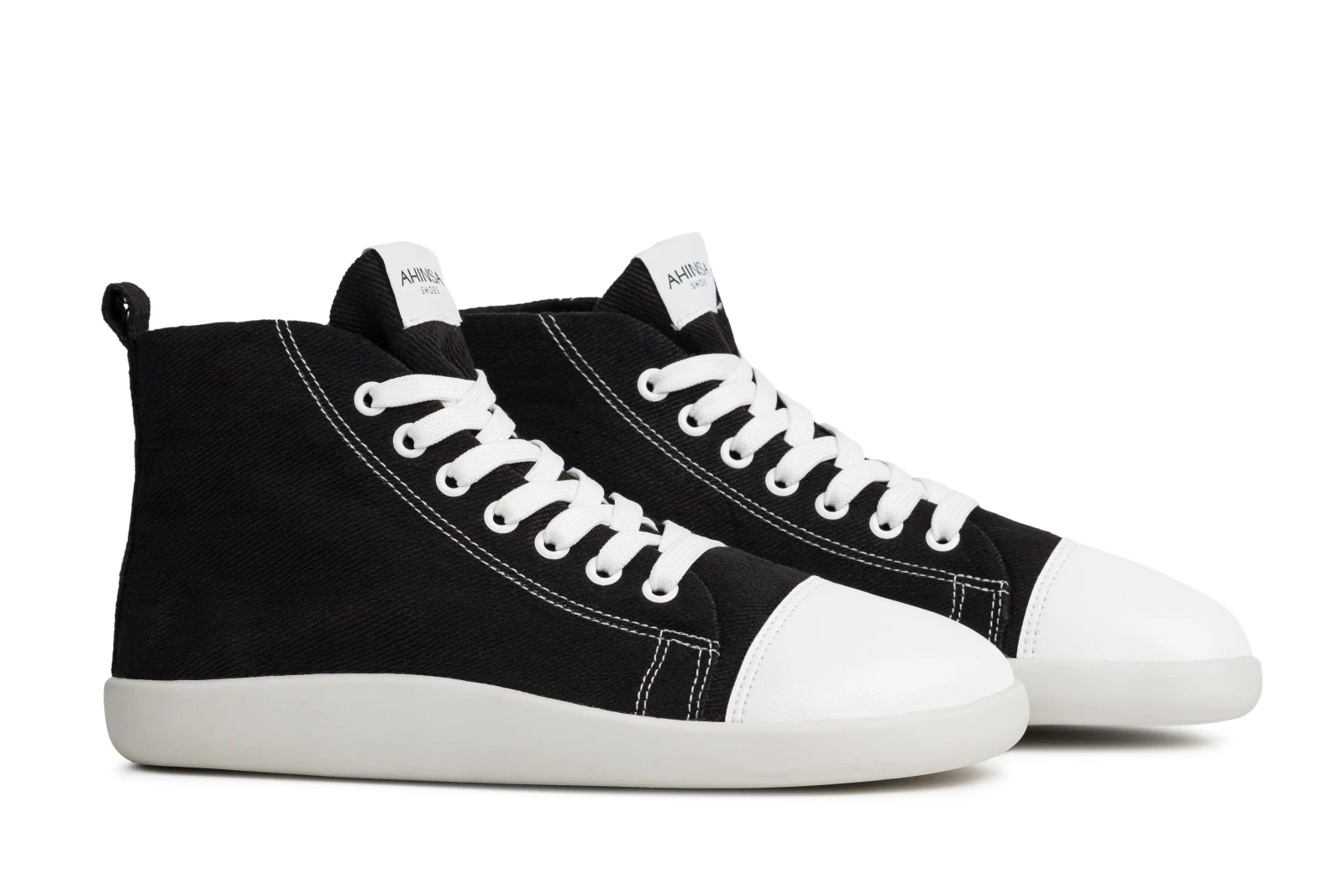 Кроссовки Ahinsa Street Hemp High-Top Barefoot — чёрный, фото 2